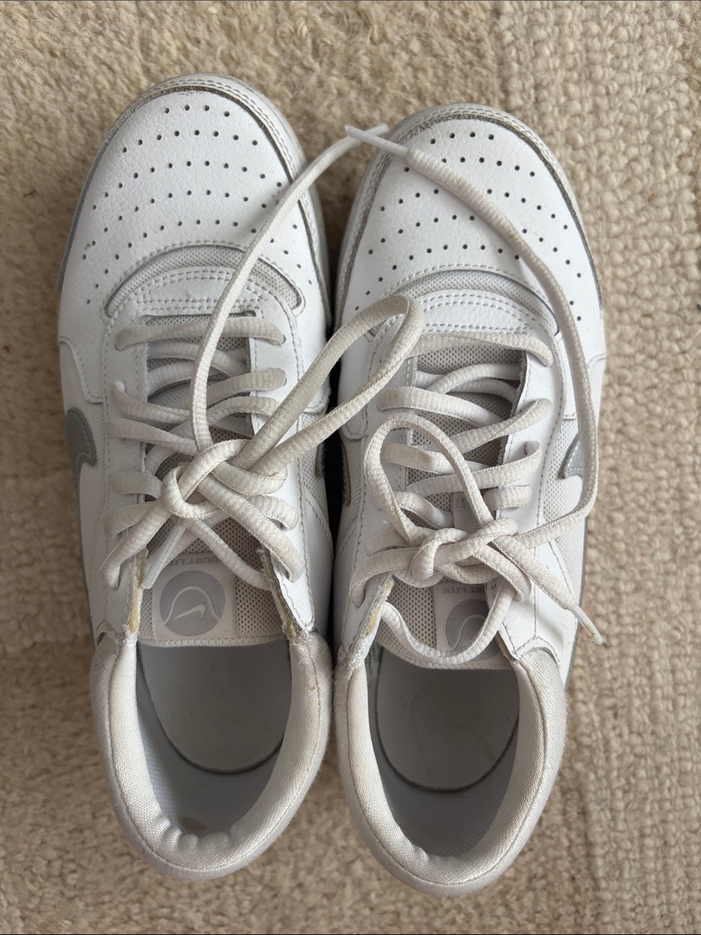 Nike Kids White and Light Gray Low-Top Sneakers
